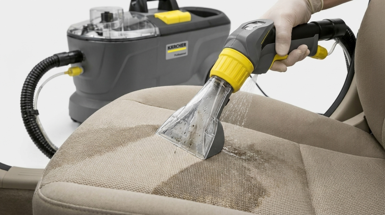 Karcher Puzzi 10/1 dubinsko čišćenje tapeciranog sjedala s prozirnom mlaznicom